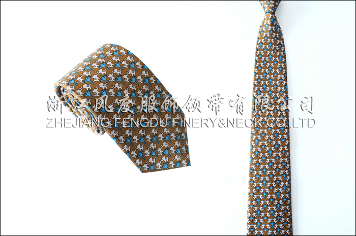 印花真絲商務領帶